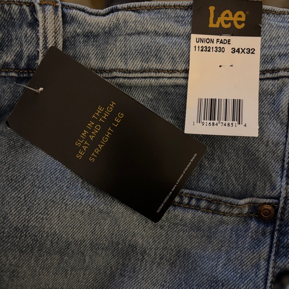 Lee Men’s Legendary Slim Straight Jean Light Blue 34x32 - NWT - Picture 7 of 9